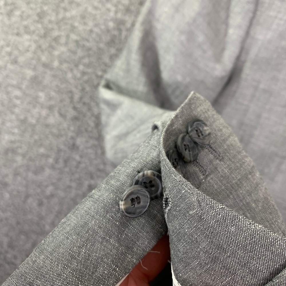 Suitsupply Linen Blazer Jacket Men 42L Gray Washington FL Vitale Barberis Sport - Picture 5 of 16
